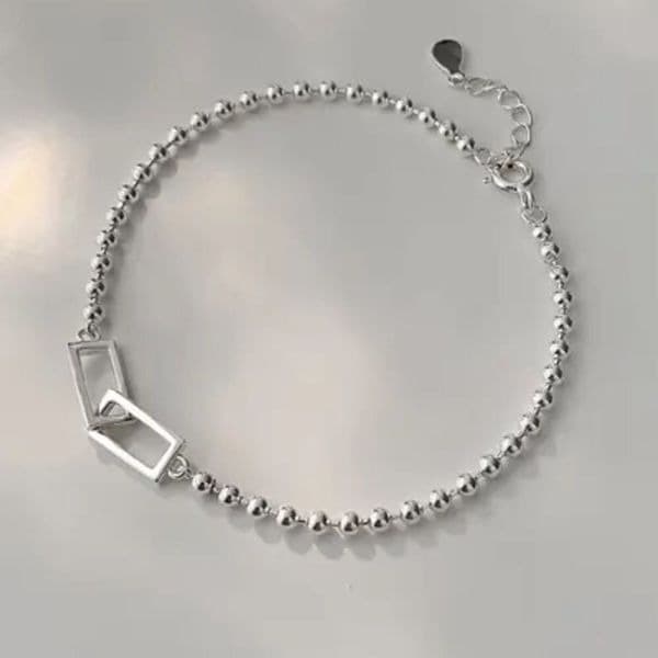 Cuffing Season Squared Silver Bracelet stamped 925 - Thumbnail 10