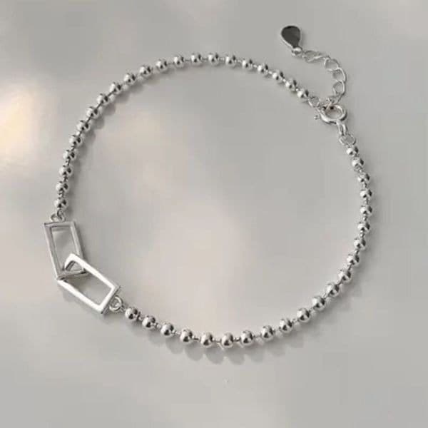 Cuffing Season Squared Silver Bracelet stamped 925 - Thumbnail 9