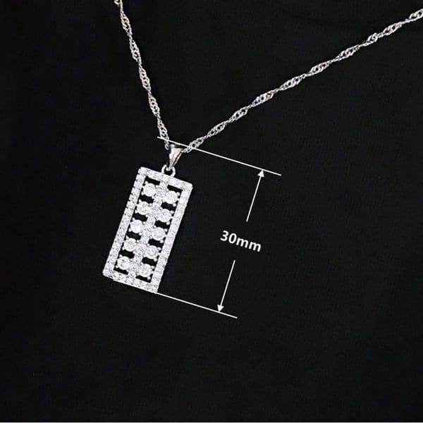 The Ravishing Rectangle pendant necklace in 925 silver and cubic zirconia - Thumbnail 5