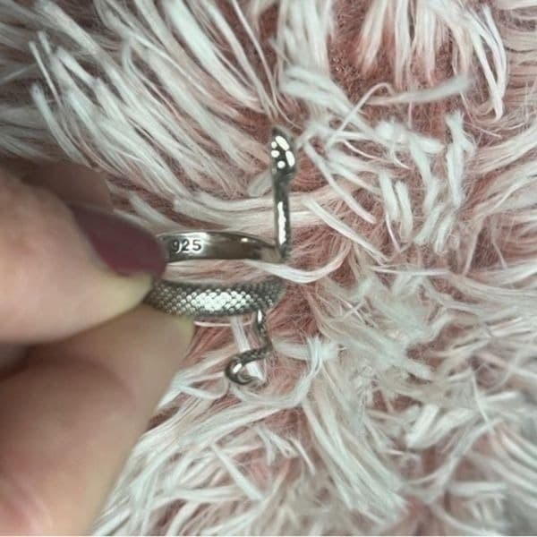 The Python Wrap Around Adjustable ring in 925 antiqued Silver - Thumbnail 6