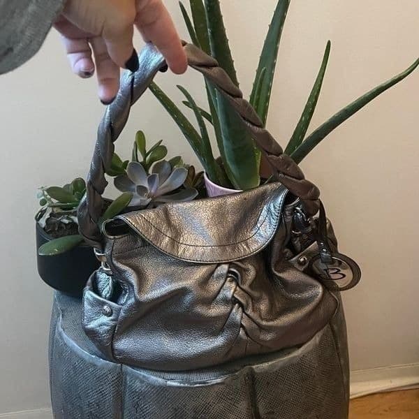 B MAKOWSKY Silver Slouch Shoulder Bag - Thumbnail 2