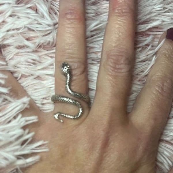 The Python Wrap Around Adjustable ring in 925 antiqued Silver - Thumbnail 4