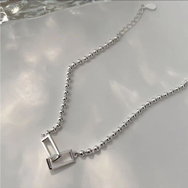 Cuffing Season Squared Silver Bracelet stamped 925 - Thumbnail 2