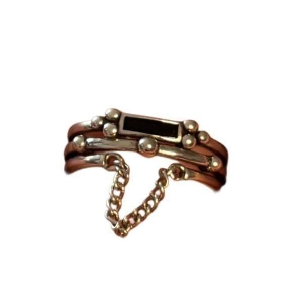 The mini chain adjustable ring in 925 silver - Thumbnail 5