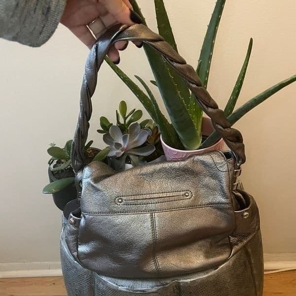 B MAKOWSKY Silver Slouch Shoulder Bag - Thumbnail 3