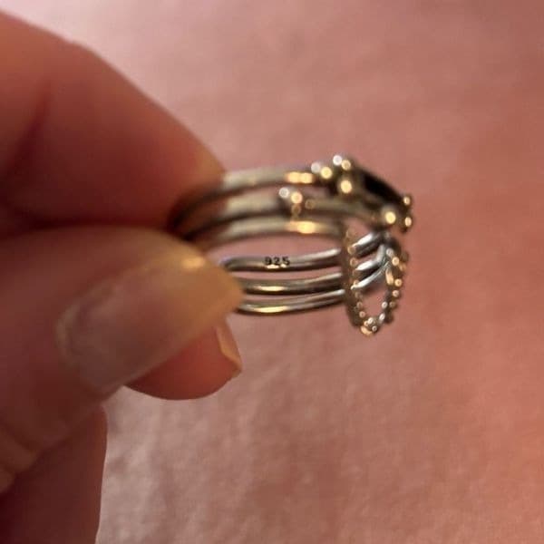 The mini chain adjustable ring in 925 silver - Thumbnail 7