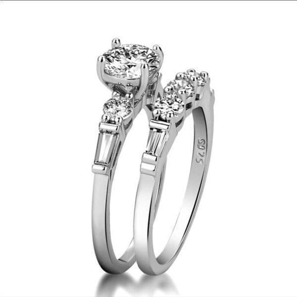 The WithThese Rings 925 Silver Ring W/White Sapphire Set sz 6 - Image 1