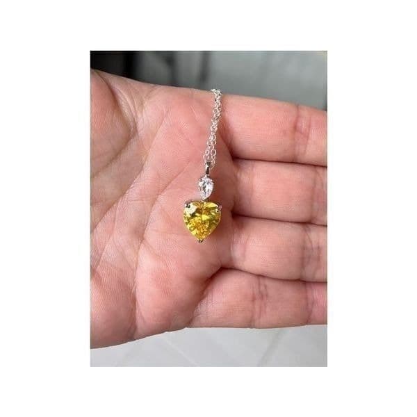 The Sun Shine Heart pendant necklace in 925 and cubic zirconia - Thumbnail 7