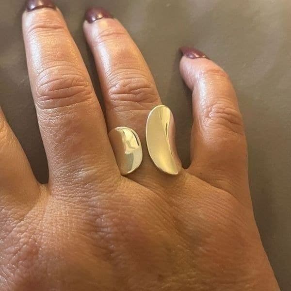 The Abstract silver cocktail ring - Thumbnail 7