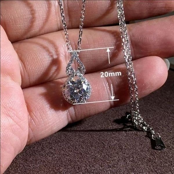 The Cathedral estate inspired 925 White Sapphire Pendant necklace - Thumbnail 3
