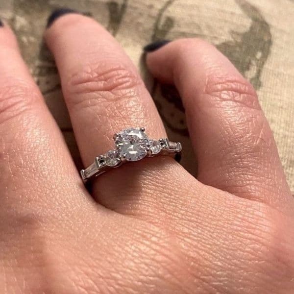 The WithThese Rings 925 Silver Ring W/White Sapphire Set sz 6 - Thumbnail 3
