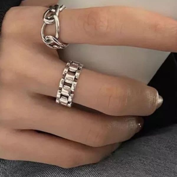 The Moto Ring in Tibetan Silver stamped 925 - Thumbnail 10
