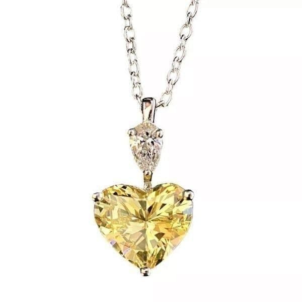 The Sun Shine Heart pendant necklace in 925 and cubic zirconia - Thumbnail 5