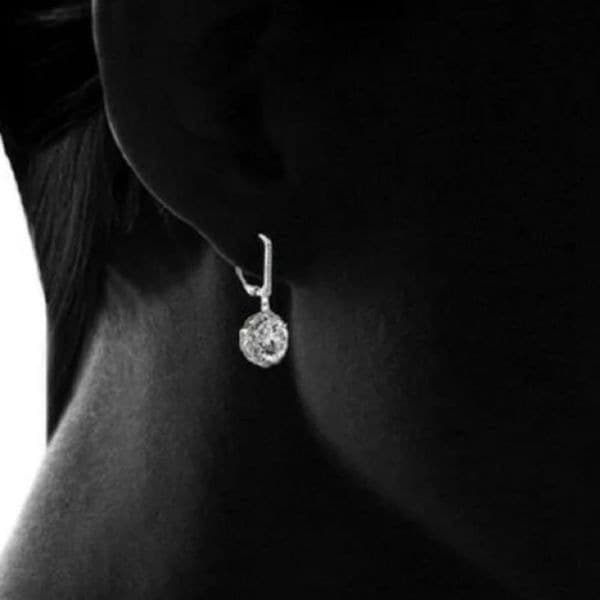 The Karma Earrings 925/White Sapphire Drop earrings - Thumbnail 10