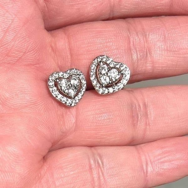 The Dainty Hearts stud 925 silver - Thumbnail 8