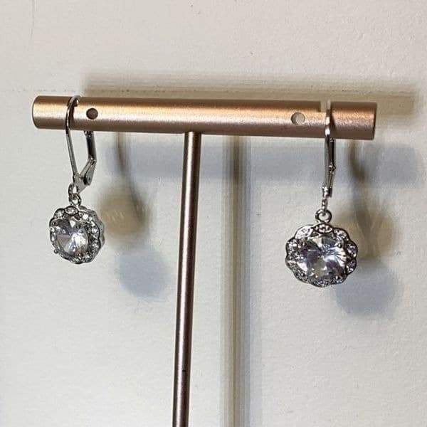 The Karma Earrings 925/White Sapphire Drop earrings - Thumbnail 7