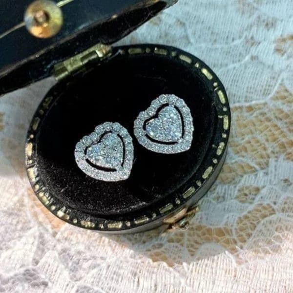 The Dainty Hearts stud 925 silver - Thumbnail 2