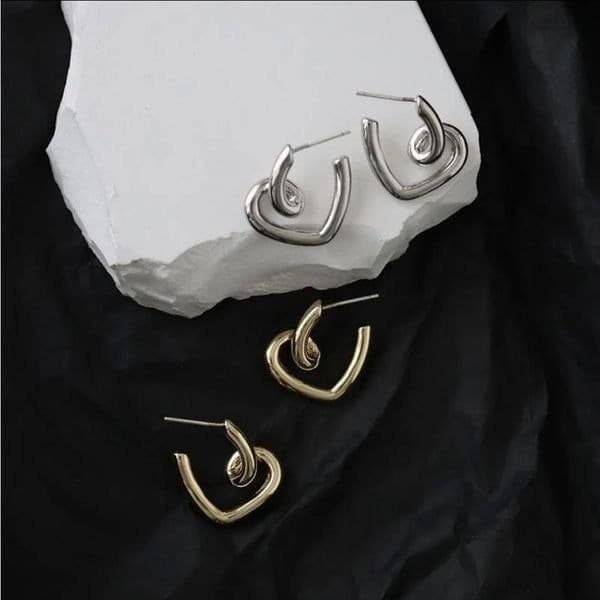 The Plush Heart earrings in 925 silver - Thumbnail 7