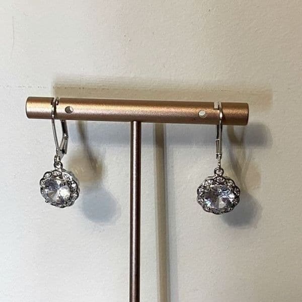 The Karma Earrings 925/White Sapphire Drop earrings - Thumbnail 8