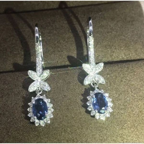 The Super Star zircon and 925 drop dangle earrings - Thumbnail 4
