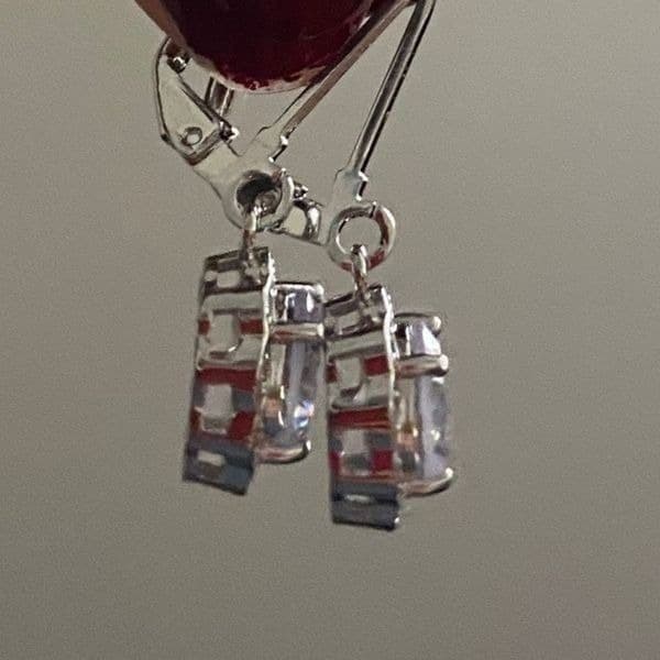 The Karma Earrings 925/White Sapphire Drop earrings - Thumbnail 11