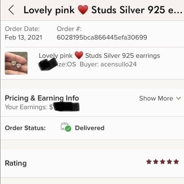 The Pink Kiss heart Stud Silver 925 earrings - Thumbnail 4
