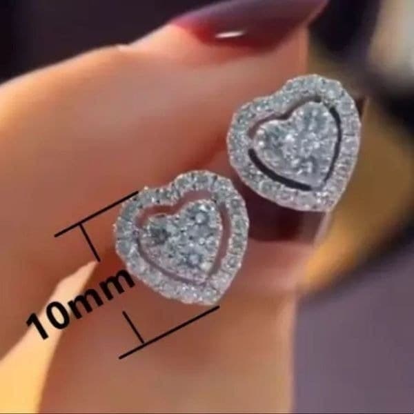 The Dainty Hearts stud 925 silver - Thumbnail 3
