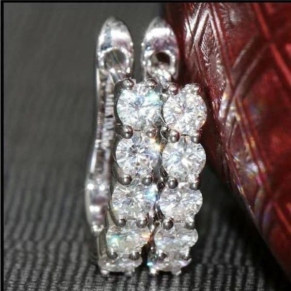 The Timeless Classic Brilliant mini hoop earrings in silver - Image 1