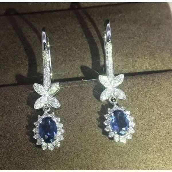 The Super Star zircon and 925 drop dangle earrings - Thumbnail 4