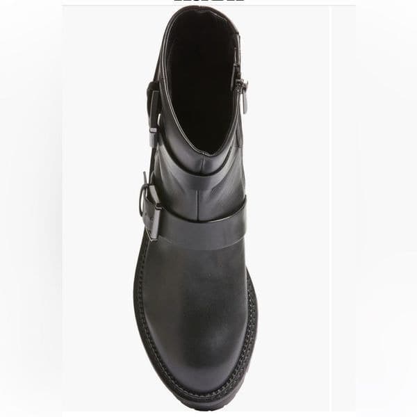 Nordstrom Black Macombs Water Resistant Moto Boot sz 6.5 - Thumbnail 9