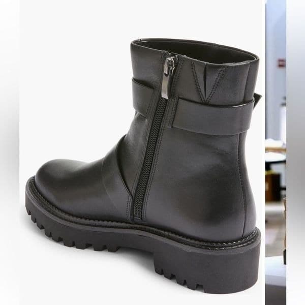 Nordstrom Black Macombs Water Resistant Moto Boot sz 6.5 - Thumbnail 8