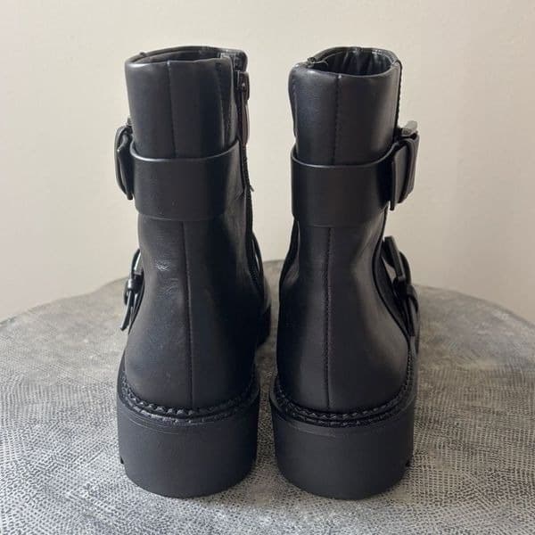 Nordstrom Black Macombs Water Resistant Moto Boot sz 6.5 - Thumbnail 6