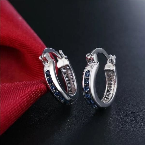 The Blue Hoop earring in 925 - Image 1