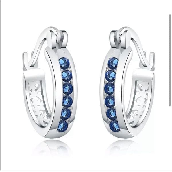 The Blue Hoop earring in 925 - Thumbnail 5