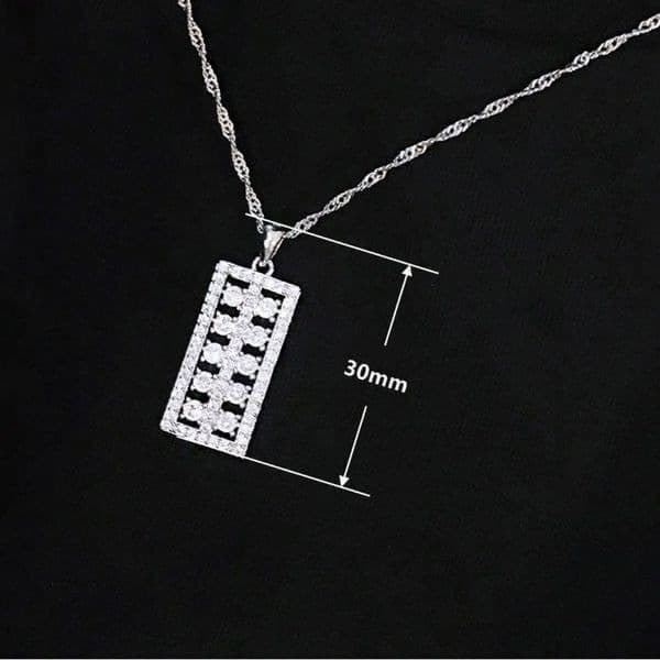 The Ravishing Rectangle pendant necklace in 925 silver and cubic zirconia - Thumbnail 5