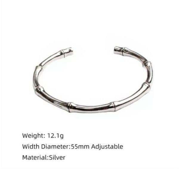 The Bamboo II Cuff Bracelet in 925 silver - Thumbnail 2