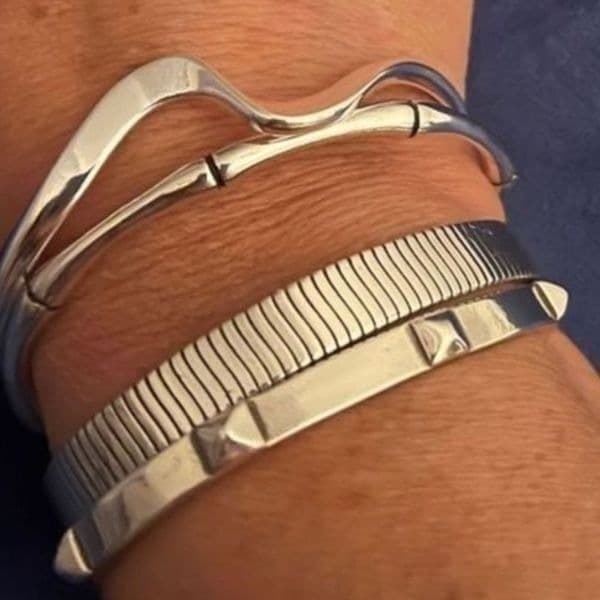 The Bamboo II Cuff Bracelet in 925 silver - Thumbnail 8
