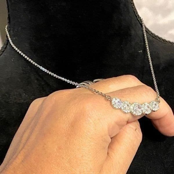 The Smith Cubic Zirconia and 925 Silver Pendants Necklace - Thumbnail 9