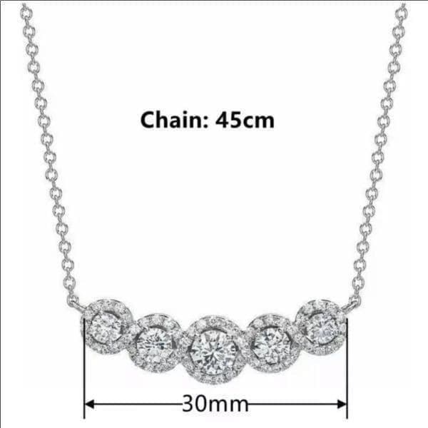 The Smith Cubic Zirconia and 925 Silver Pendants Necklace - Thumbnail 5