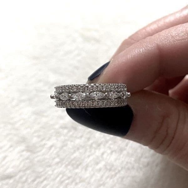 The I’m With The Bride Estate inspired 925 & White Sapphire Ring - Thumbnail 10