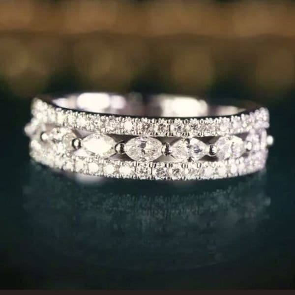 The I’m With The Bride Estate inspired 925 & White Sapphire Ring - Thumbnail 3