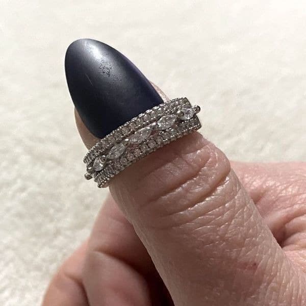The I’m With The Bride Estate inspired 925 & White Sapphire Ring - Thumbnail 9