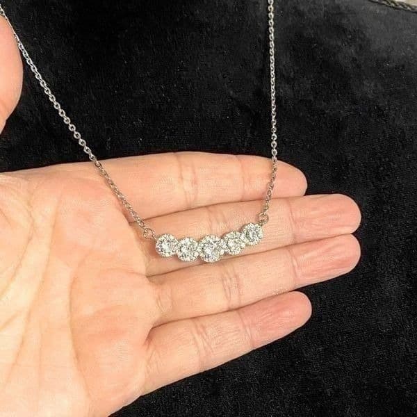 The Smith Cubic Zirconia and 925 Silver Pendants Necklace - Thumbnail 7