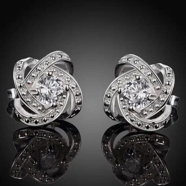 The Ambassador Earring in 925 silver and cz - Thumbnail 4