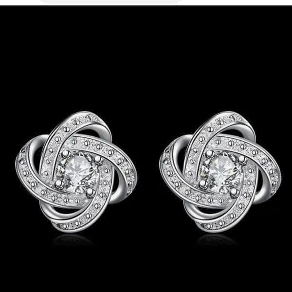 The Ambassador Earring in 925 silver and cz - Thumbnail 3