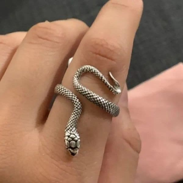 The Python Wrap Around Adjustable ring in 925 Silver - Thumbnail 12