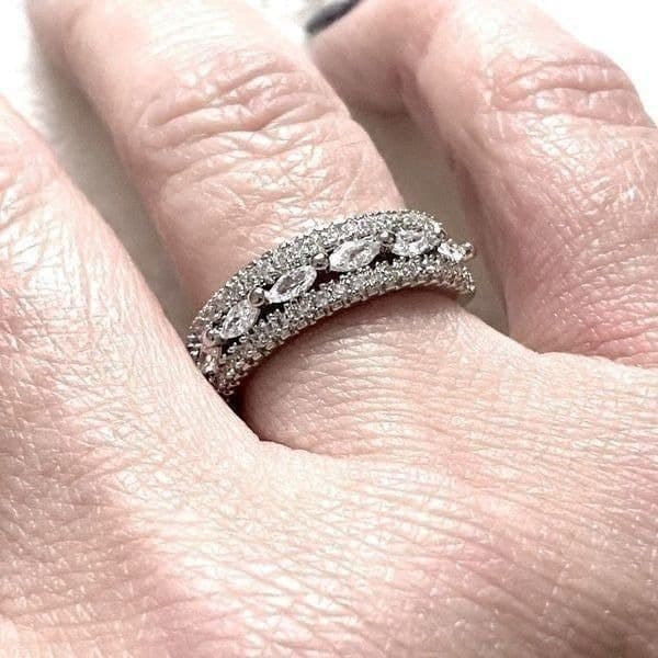 The I’m With The Bride Estate inspired 925 & White Sapphire Ring - Thumbnail 4