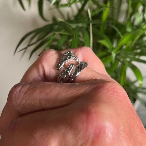 The Jurassic Ring in 925 silver, adjustable - Thumbnail 8
