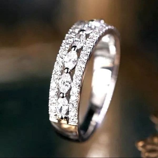The I’m With The Bride Estate inspired 925 & White Sapphire Ring - Thumbnail 2