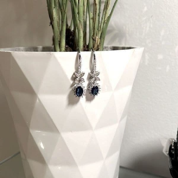 The Super Star zircon and 925 drop dangle earrings - Thumbnail 8